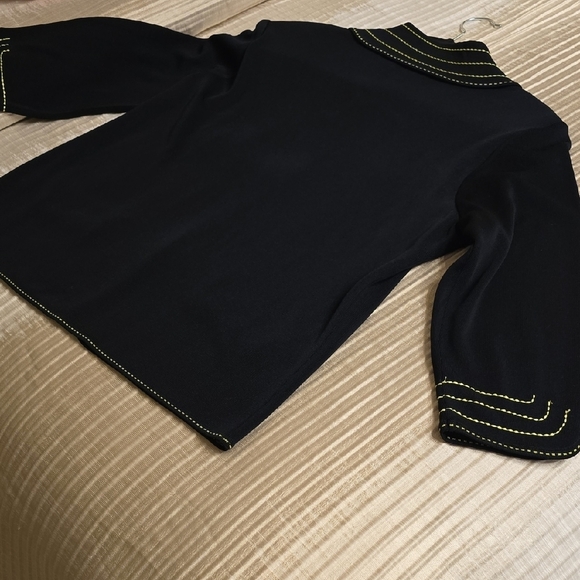 Ming Wang Green and Black Blazer Elegant Style - Picture 14 of 14